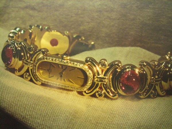 Antique Watch with Gold and Tourmaline