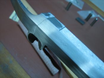 Filing the breech block and tang