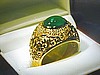 18K Yellow Gold and Jade Ring