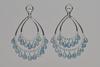 Blue Topaz Briollette and Diamond Earrings